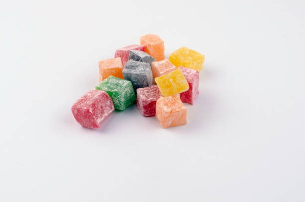 istock Cubes of Rahat Lukuma on a light background 1201145521