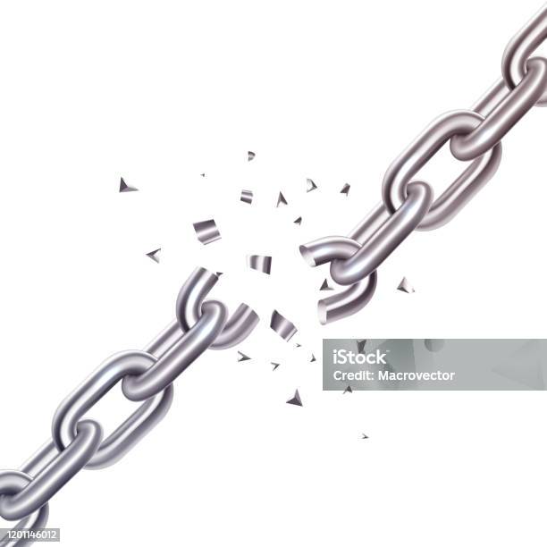 Paper Chain Breaking Breaking Chain Stock Illustration - Download Image Now - Breaking ...
