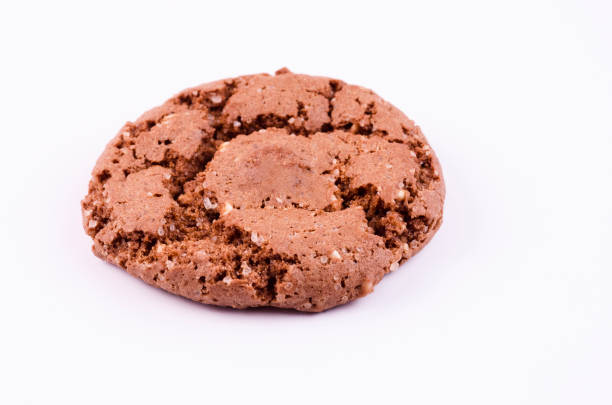 istock Appetizing brown cookies with cracks on a light background 1201148529