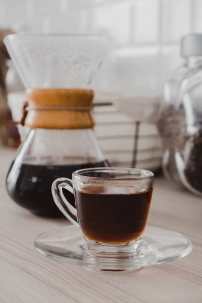 istock Hot black coffee is ready to drink. 1201151516