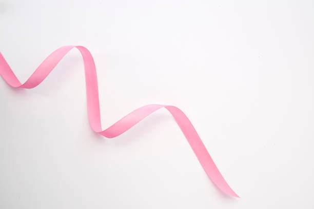 istock Pink curly ribbon isolated on white background 1201152678