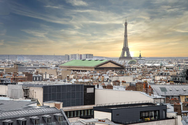 istock Eiffel tower's view from the roof top 1201156810