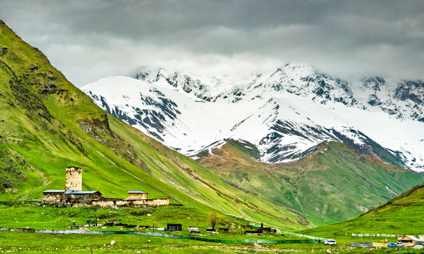 istock Lamaria Monastery in Ushguli, Georgia 1201157044
