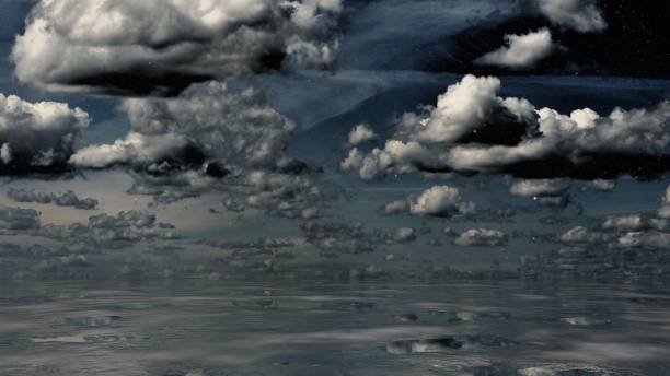 istock Clouds and sea in the fog 1201157110