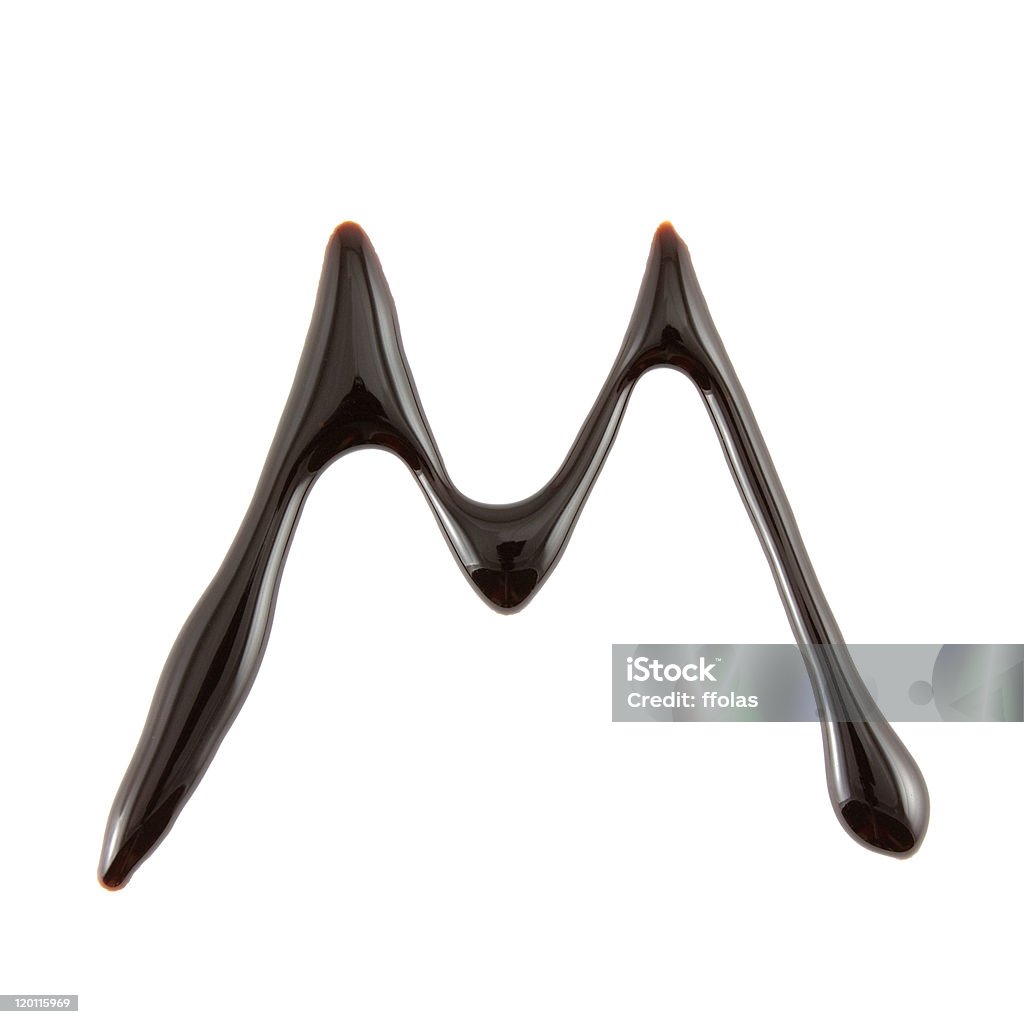 Chocolate Letra M - Royalty-free Alfabeto Foto de stock