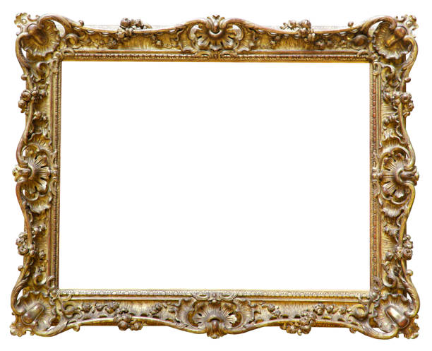 istock Set of Golden Vintage Frame isolated on white background (All clipping paths included) 1201160017