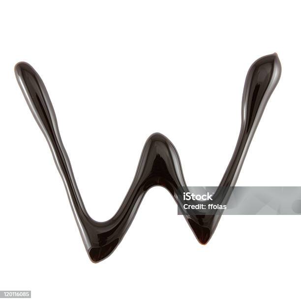 Chocolate Letter W Stock Photo - Download Image Now - Alphabet, Capital Letter, Chocolate