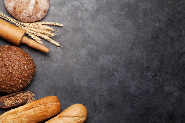 istock Various bread with wheat, flour and cooking utensils 1201161906