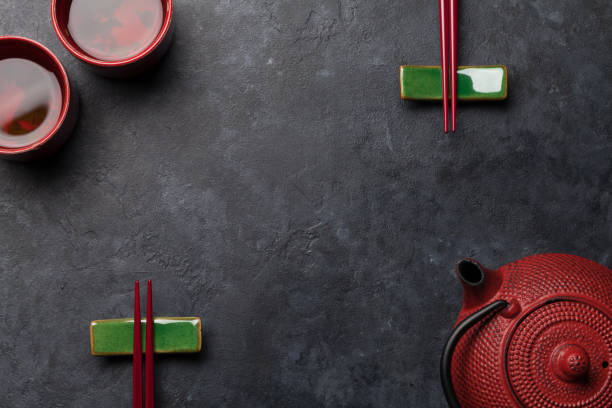 istock Japanese tea and chopsticks 1201162877