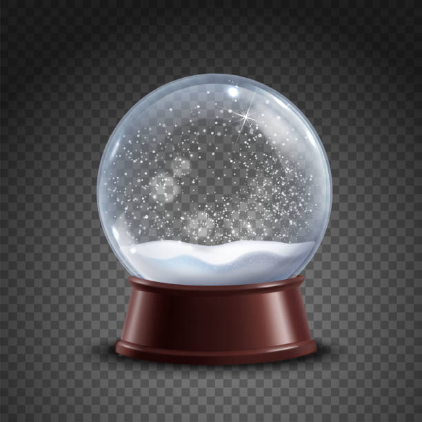 ilustraciones, imágenes clip art, dibujos animados e iconos de stock de globo de nieve - sin personas