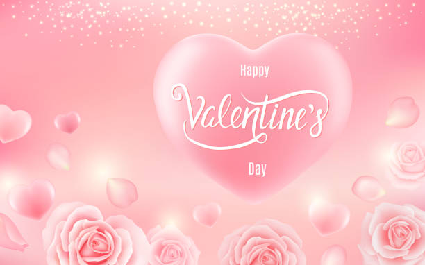 Valentines day background with hearts and roses. Vector illustration. wallpaper, flyer, invitation, poster, brochure, banner design template. vector art illustration