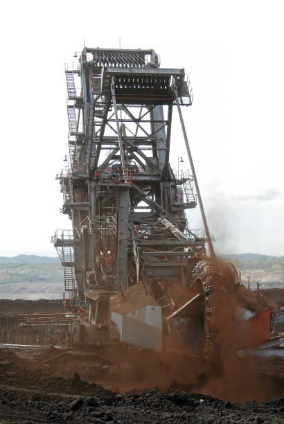istock A huge bucket-wheel excavator digging coal on the open-pit mine. 1201165026