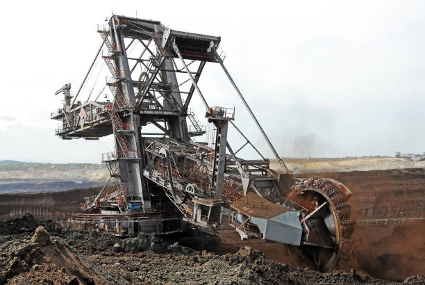 istock A huge bucket-wheel excavator digging coal on the open-pit mine. 1201165027