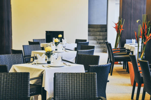 istock The arrangement of the dining table inside the restaurant 1201166340