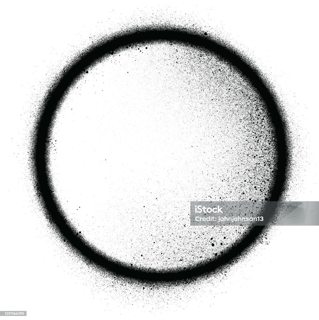 Hình Quả Bóng Graffiti Được Phun Màu Đen Trên Trắng Hình minh họa ...