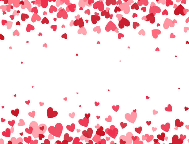 Animated falling hearts Photo frame effect