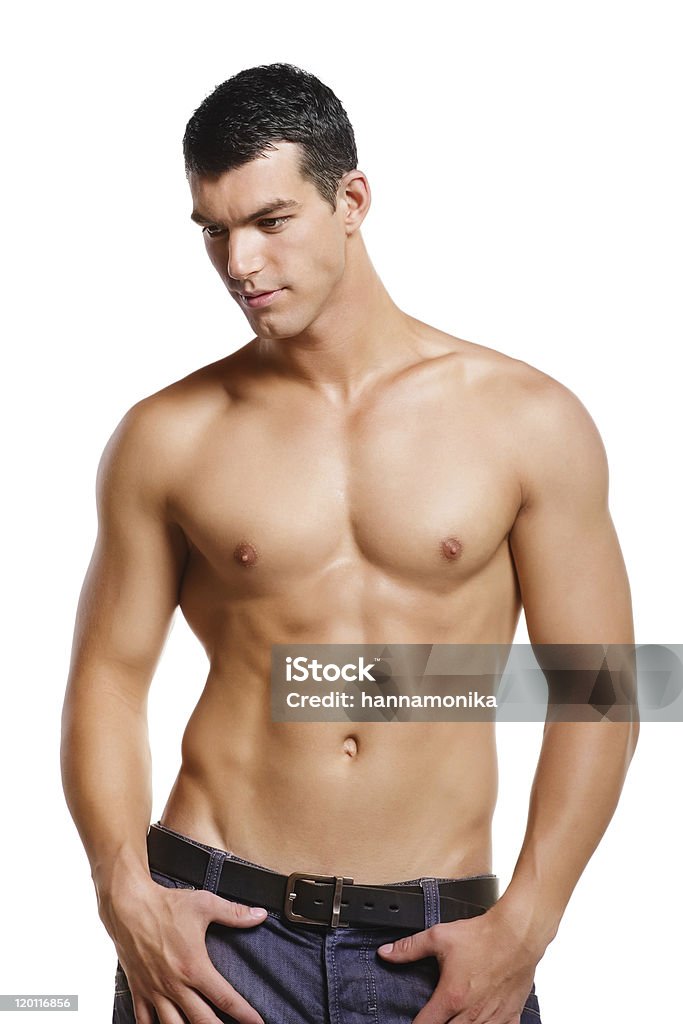 Sano joven muscular - Foto de stock de Hombres libre de derechos