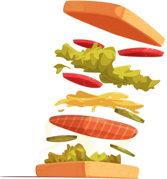 Vector illustration of sandwich