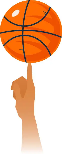 Vector illustration of basketball closeup