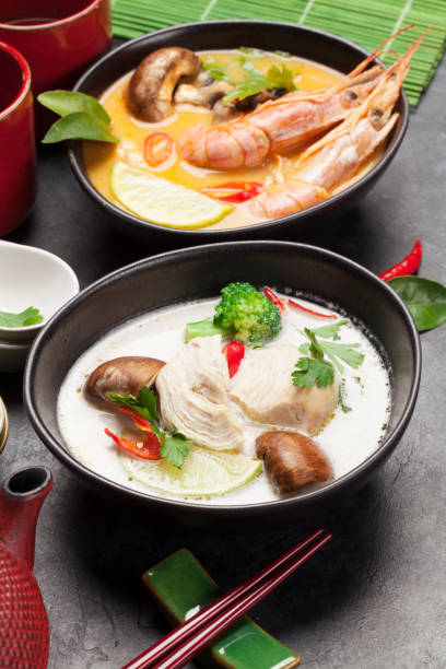 istock Tom Yum and Tom Kha traditional Thai soups 1201171133