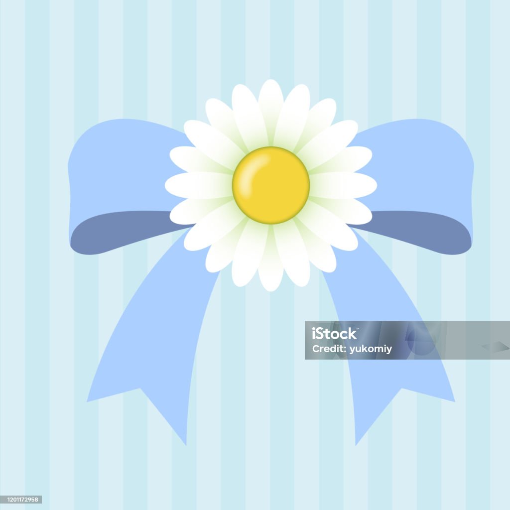 April Ribbons Cute Ribbon Decorated With White Flowers Stock Illustration - Download ...