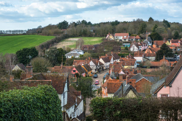 istock Elevated views across Kersey village 1201174836