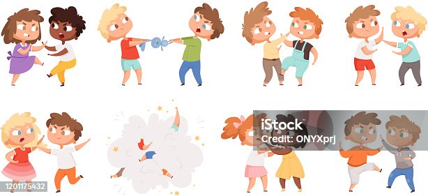 11,174 Children Fighting Illustrations & Clip Art - iStock | Children  fighting car, Children fighting in classroom, Children fighting preschool