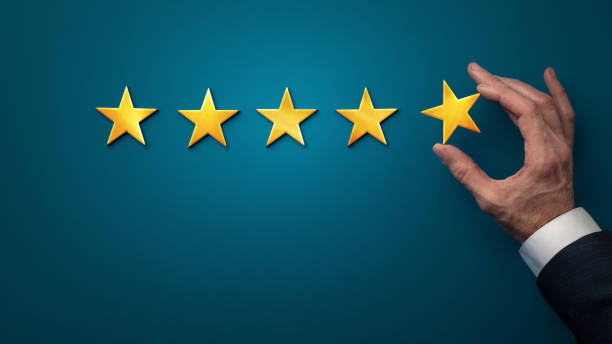 istock Customer experience concept, best excellent services rating 1201176791