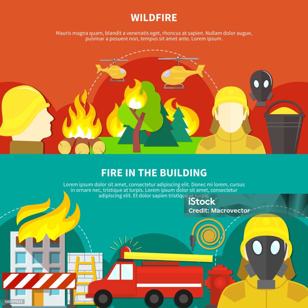 Creative Firefighting Firefighting Stock Illustration - Download Image Now - Accidents and ...