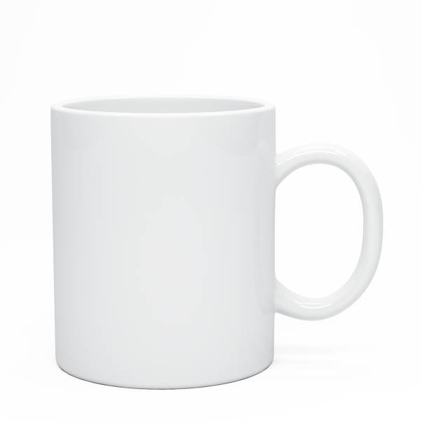 Classic White Cup for Business Branding and Corporate Identity. stock photo