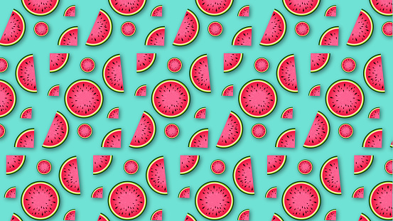 Watermelon pattern and watermelon background