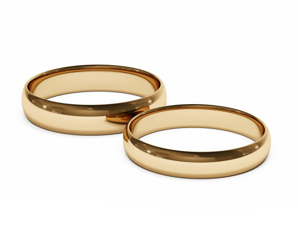 Gold Wedding Rings. stock photo