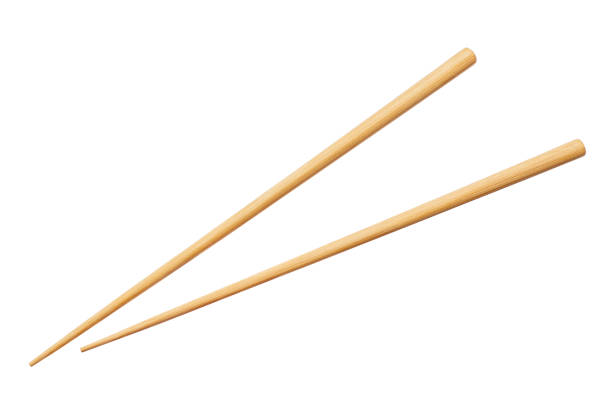 istock Wooden chopsticks on white 1201181959
