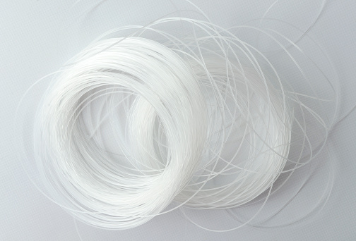 Tangled white matte line as a abstract background