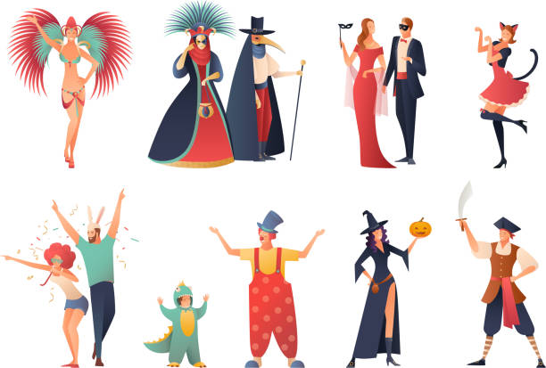 Carnival Costume Party Masquerade Gradient Flat People Stock Illustration - Download Image Now - iStock Carnival Costume Party Masquerade Gradient Flat People Stock Illustration - Download Image Now - Istock