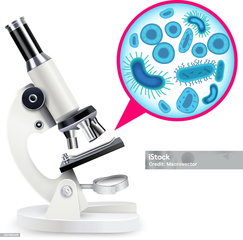 Microscope Realistic Realistic Microscope Stock Illustration - Download Image Now - 1970 ...