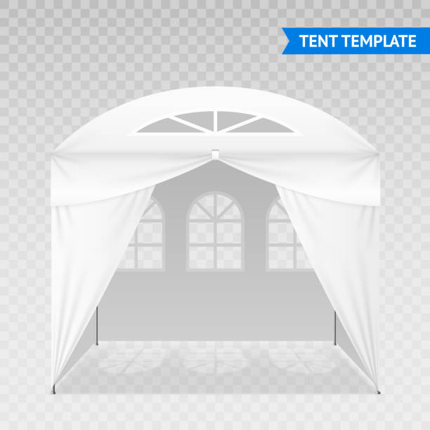 現�実的なテントテンプレート屋外透明 - tent camping dome tent single object点のイラスト素材／クリップアート素材／マンガ素材／アイコン素材
