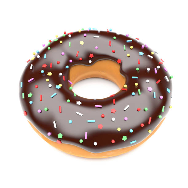 istock Donut with chocolate frosting. 3d rendering illustration 1201192997