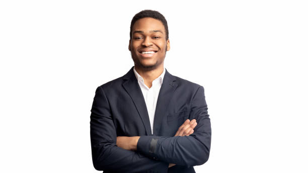 istock Portrait of happy black guy looking at camera 1201198844