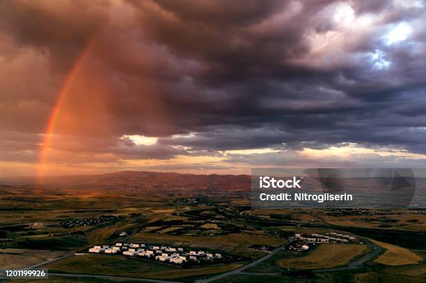 Half Rainbow Stock Photo - Download Image Now - Ankara - Turkey, Asia, Cloud - Sky