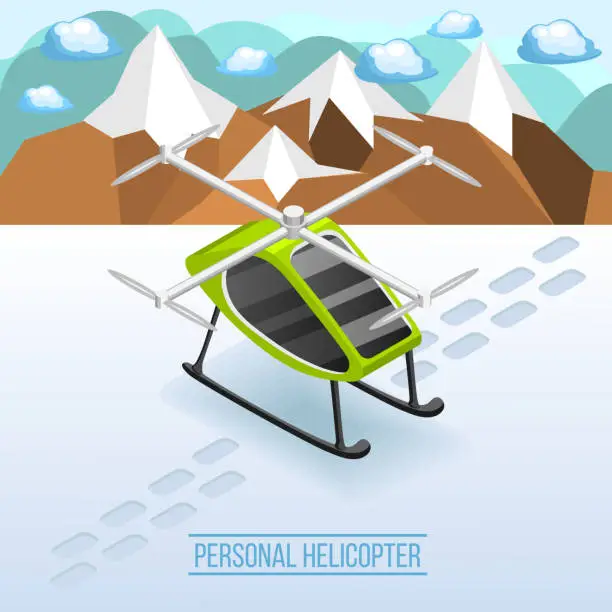 Vector illustration of future transport isometric composition