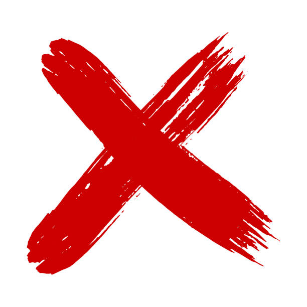 istock Dirty grunge hand drawn with brush strokes cross x vector illustration isolated on white background. Mark graphic design. Check mark symbol NO button for vote in check box, web, etc. 1201202785