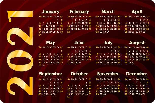 2021 年のカレンダー。 - 5545点のイラスト素材／クリップアート素材／マンガ素材／アイコン素材