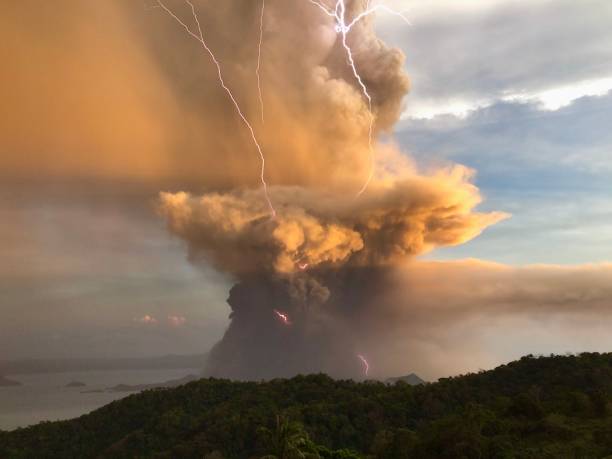 Taal Volcano Eruption stock photo