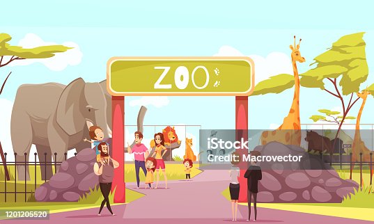 298 Cartoon Of A Zoo Entrance Illustrations & Clip Art - iStock
