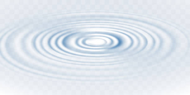 illustrations, cliparts, dessins animés et icônes de ondulation bleue d'eau de cercle d'isolement sur le fond transparent. illustration réaliste de vecteur - rippled