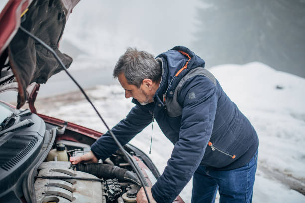 istock A man has a car breakdown in winter conditions 1201206281