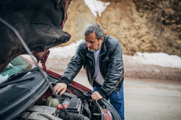 istock A man has a car breakdown in winter conditions 1201206302