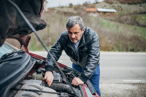 istock A man has a car breakdown on the open road 1201206333