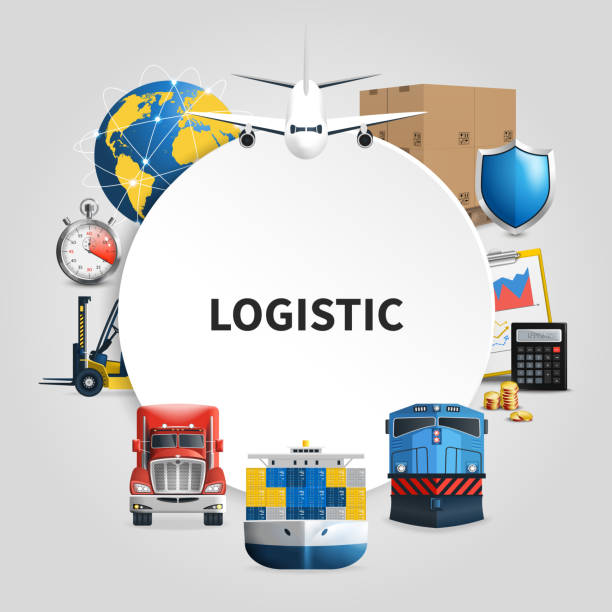 logistische - warehouse distribution warehouse occupation truck stock-grafiken, -clipart, -cartoons und -symbole